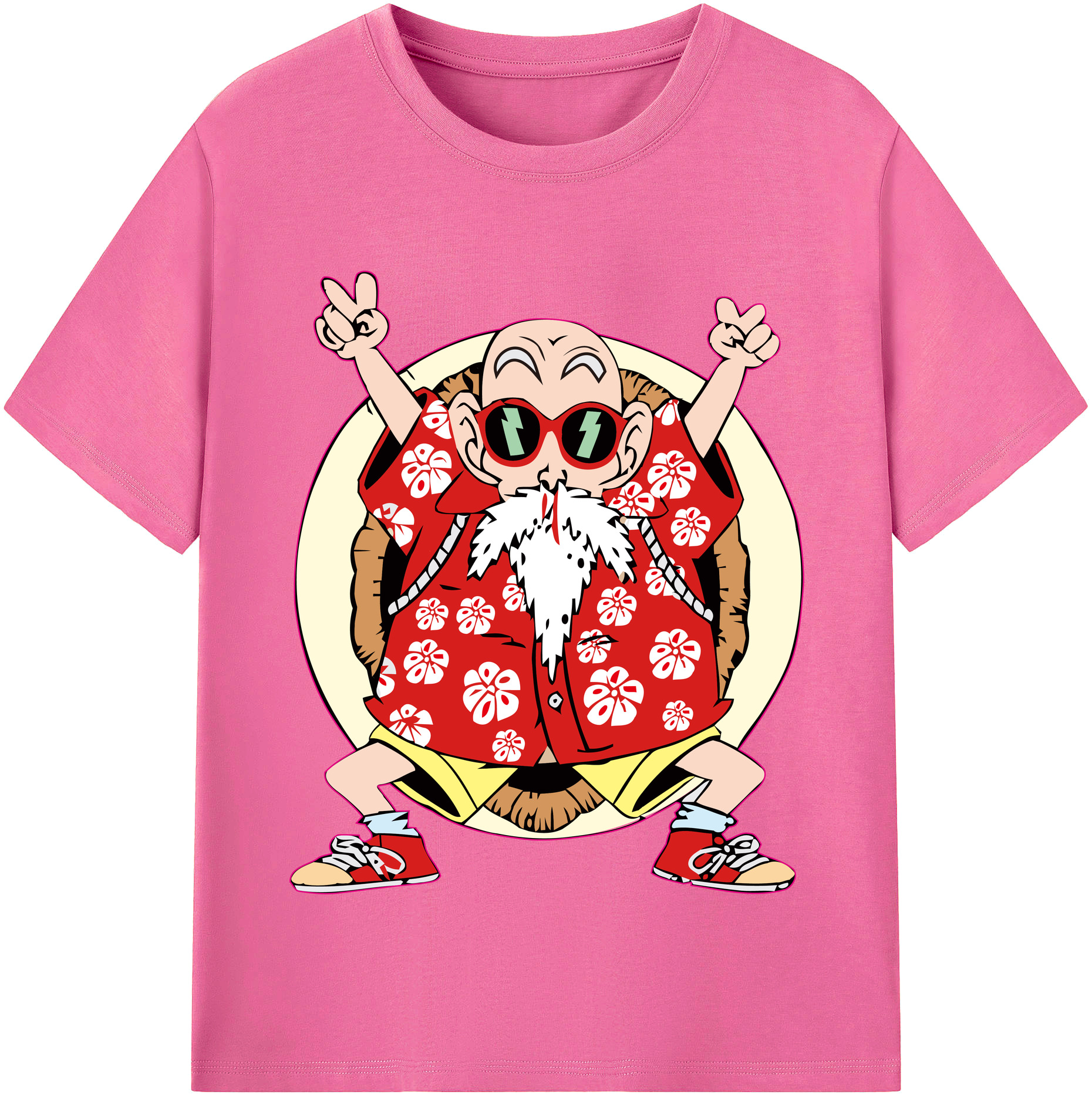 （画像用） ドラゴンボール 亀仙人（かめせんにん） DRAGON BALL Master Roshi Kame Sennin レディースカジュアルプリントTシャツ（綿100％）